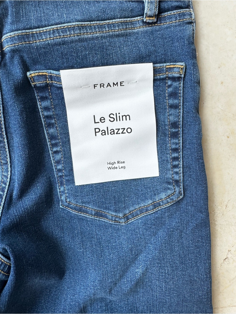 Frame Le Slim Palazzo Wide-Leg High-Rise Women’s Blue Jeans size 26 - Picture 10 of 16